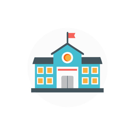 "Creative School Building Icon for Academic Use"のイラスト素材