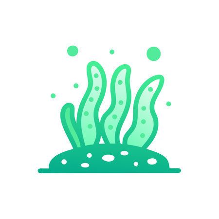 Beautiful Algae Artwork for Marine Designsのイラスト素材