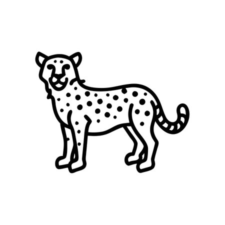 Elegant Cheetah Artwork for Eco-Friendly Designsのイラスト素材
