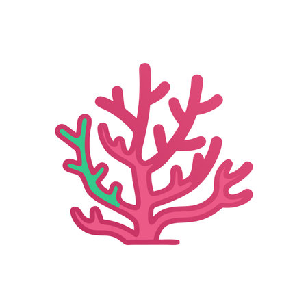 Vibrant Coral Artwork for Eco-Friendly Designsのイラスト素材