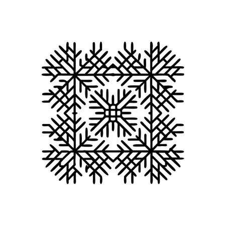 Stylish Frost Pattern Vector Illustrationのイラスト素材