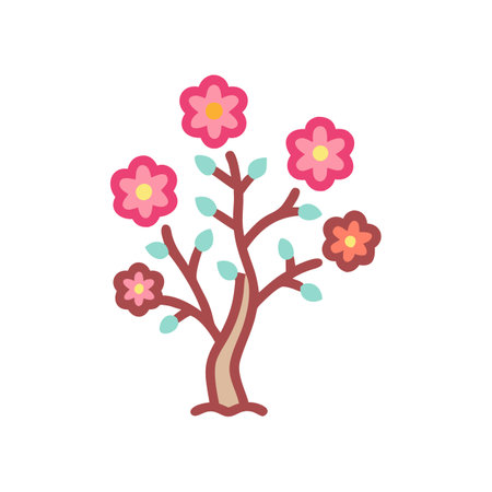 Stunning Blossoming Tree Vector for Eco-Friendly Designsのイラスト素材
