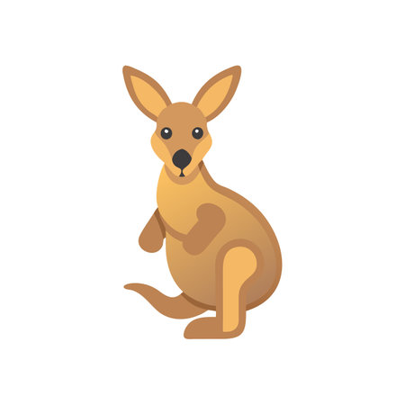 Artistic Kangaroo Illustration in Natureのイラスト素材