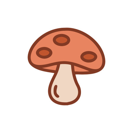 Vibrant Mushroom Illustration for Nature Loversのイラスト素材