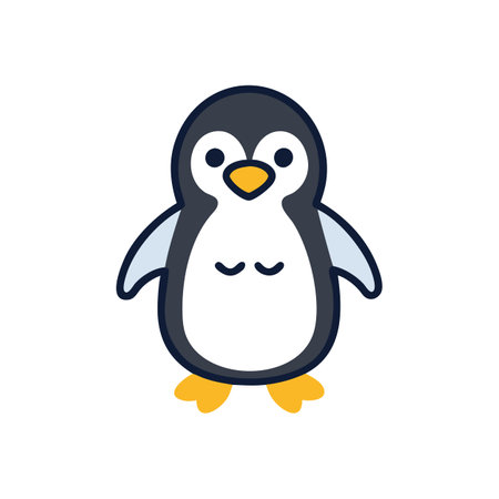 Unique Penguin Illustration for Arctic Artのイラスト素材