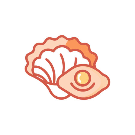 Charming Scallop in Coral Reefのイラスト素材