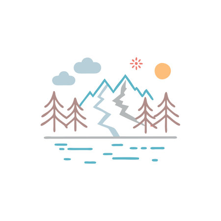 Unique Tundra Illustration for Eco-Designsのイラスト素材