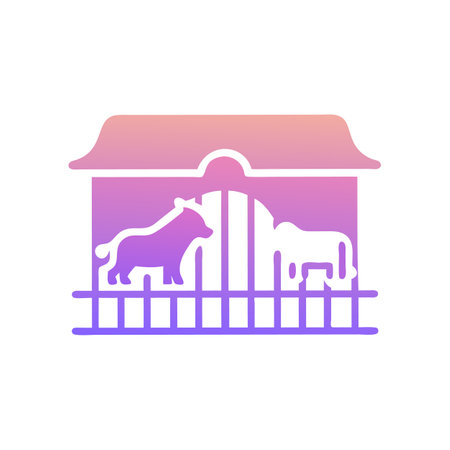 Unique Zoo Illustration for Wildlife Artのイラスト素材