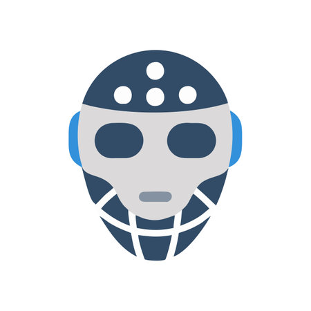 Unique Hockey Goalie Mask Icon for Playersのイラスト素材