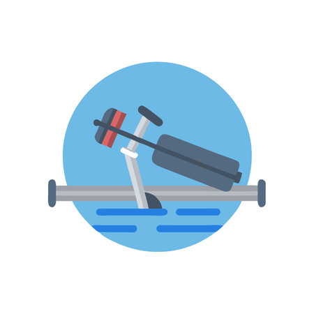 Rowing Machine Icon for Fitness Trainingのイラスト素材