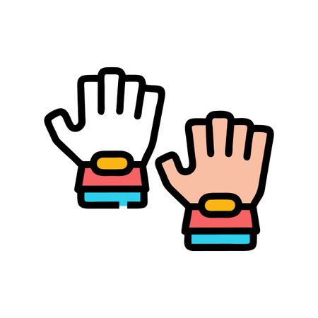 Stylish Fingerless Gloves Illustration for Cold Daysのイラスト素材