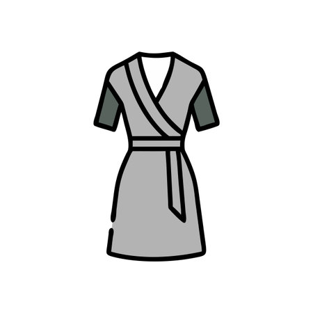 Elegant Wrap Dress Concept for Fashion Loversのイラスト素材