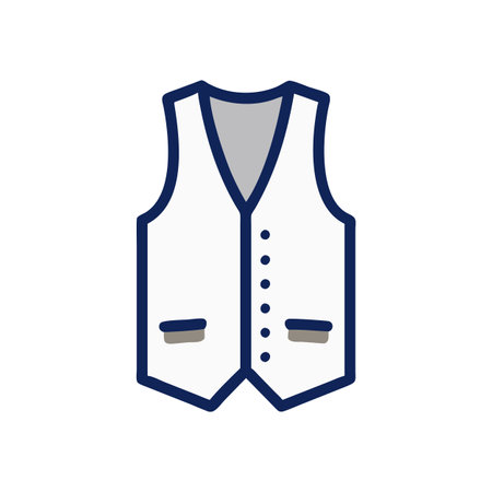 Chic Waistcoat Design for Formal Fashionのイラスト素材