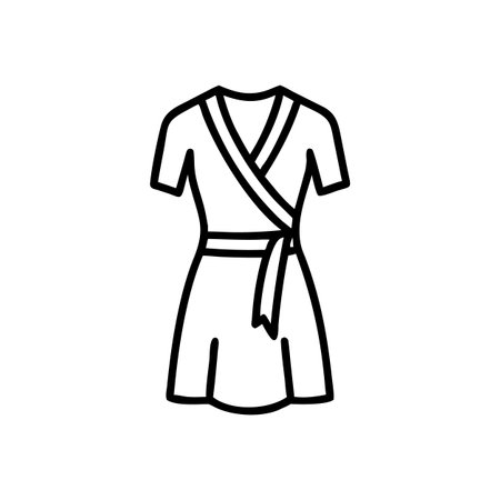 Chic Wrap Dress Design for Summer Styleのイラスト素材