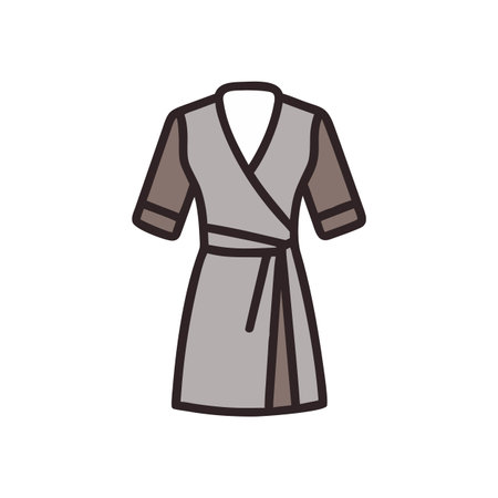 Stylish Wrap Dress Illustration for Beach Daysのイラスト素材