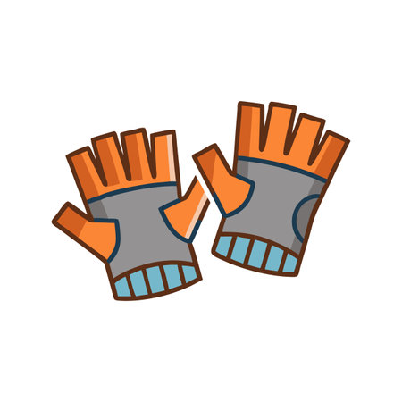 Unique Fingerless Gloves Vector for Creative Designsのイラスト素材