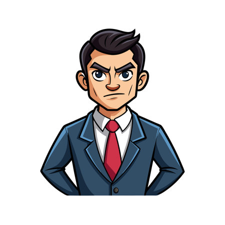 Professional Business Innovator with Strong Lookのイラスト素材