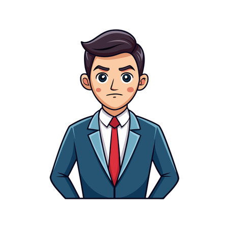 Successful Corporate Professional in Classic Suitのイラスト素材