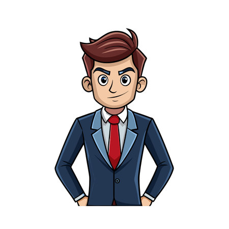 Creative Entrepreneur in Formal Attire Designのイラスト素材