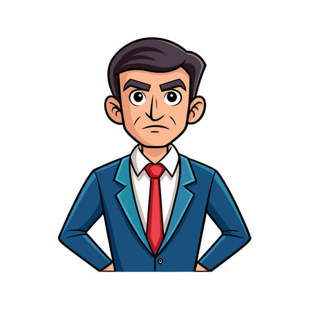 Confident Stance for Business Visionaryのイラスト素材