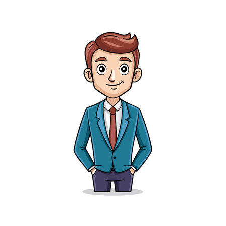 Innovative Designer in Sleek Suitのイラスト素材