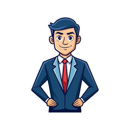 Successful Corporate Leader with Strong Presenceのイラスト素材