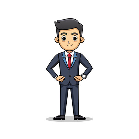 Elegant Leader Creating Cartoon Vectorのイラスト素材