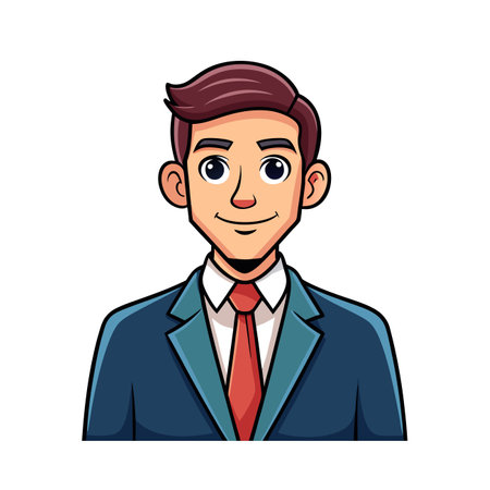 Successful Corporate Professional with Sharp Lookのイラスト素材