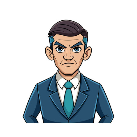 Corporate Professional in Classic Tailored Suitのイラスト素材