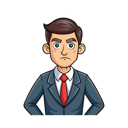 Astute Business Negotiator in Suitのイラスト素材