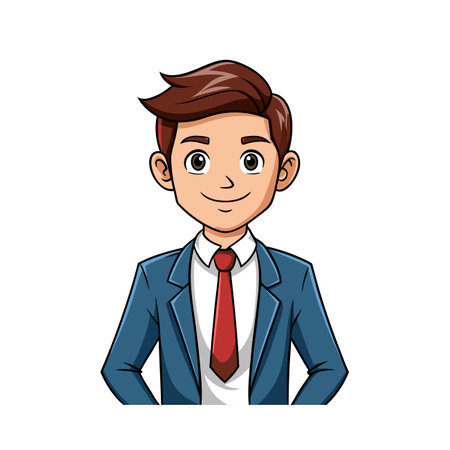 Young Professional with Modern Suitのイラスト素材