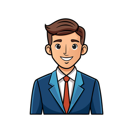 Visionary Executive in Modern Suitのイラスト素材