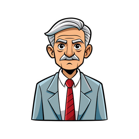 Experienced Analyst in Business Suitのイラスト素材