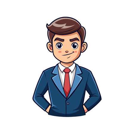 Sophisticated Entrepreneur in Classy Suitのイラスト素材