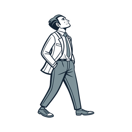 Contemporary Business Executive in Professional Suitのイラスト素材