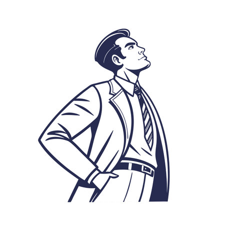 Confident Corporate Innovator with Strong Presenceのイラスト素材