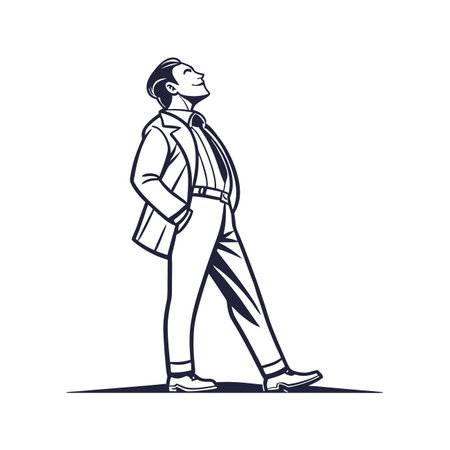 Confident Business Professional in Formal Wearのイラスト素材