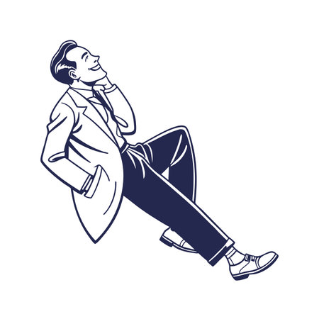 Confident Businessman in Elegant Attireのイラスト素材