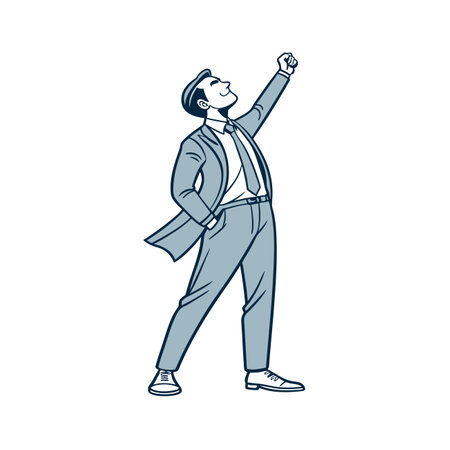 Confident Business Leader in Modern Suitのイラスト素材