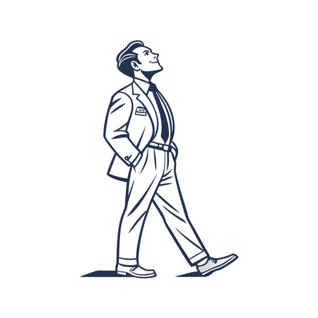 Confident Corporate Executive with Polished Appearanceのイラスト素材