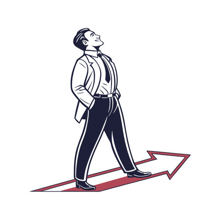 Successful Corporate Leader in Classic Attireのイラスト素材