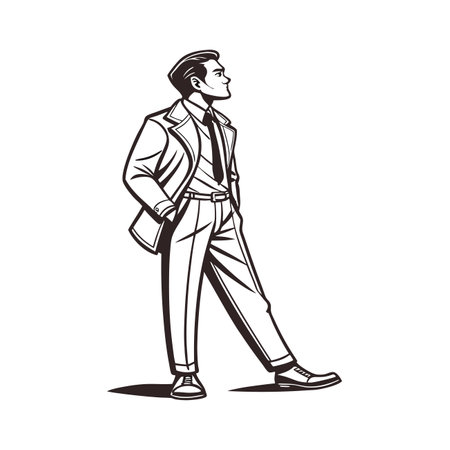 Dynamic Corporate Specialist in Structured Suitのイラスト素材