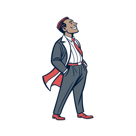 Positive Executive in Corporate Settingのイラスト素材