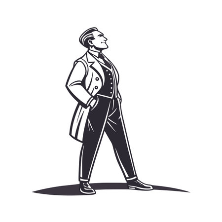 Financial Planner in Crisp Suitのイラスト素材