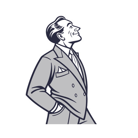 Business Mentor in Tailored Suitのイラスト素材