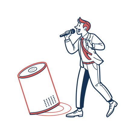 Accomplished Speaker with Professional Attireのイラスト素材