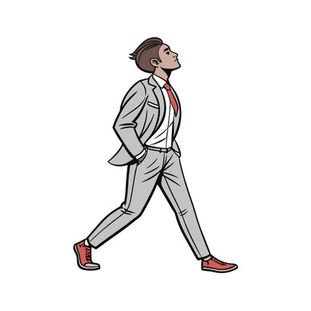 Young Entrepreneur in Stylish Suitのイラスト素材