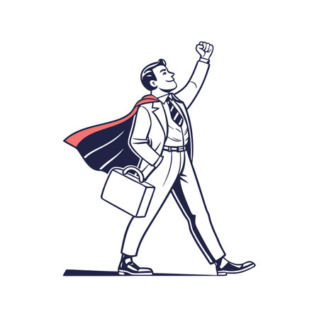 Successful Executive in Classic Suitのイラスト素材