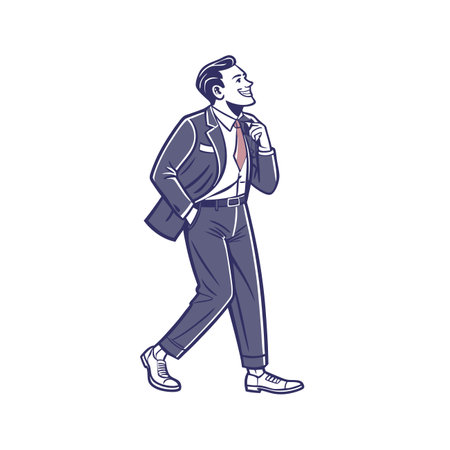 Confident Sales Professional in Elegant Suitのイラスト素材