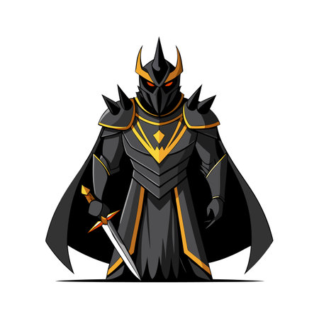 Elegant Black Knight Plant in Natureのイラスト素材